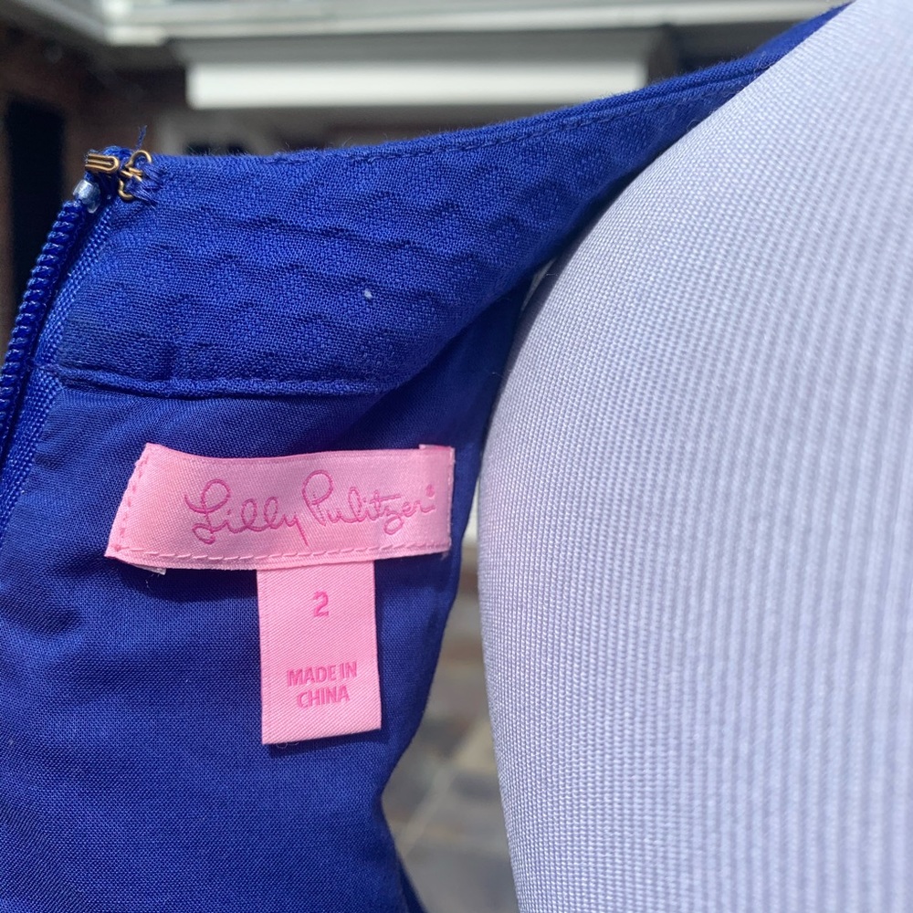 Lilly Pulitzer Gold Embroidered Dress 2 - Picture 7 of 9